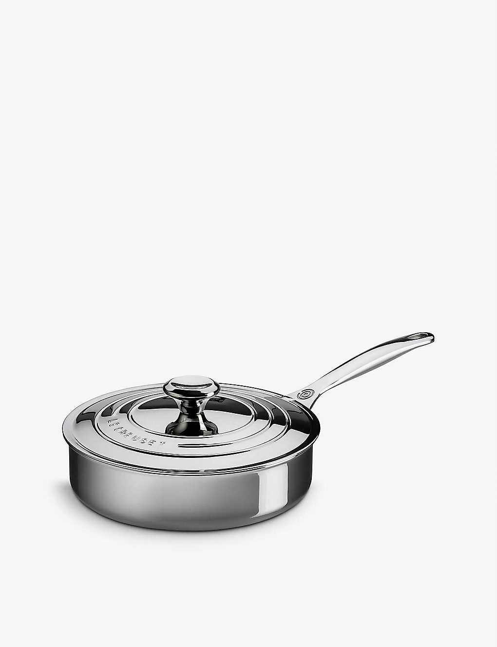 LE CREUSET アルミ&ステンレススチール ソースパン ウィズ リッド 24cm Aluminium and stainless-steel saut? pan with lid 24cm STAINLESS STEEL：Global Homes