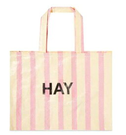 HAY リサイクル キャンディー ストライプバッグ ピンク RECYCLED CANDY STRIPE BAG - MEDIUM