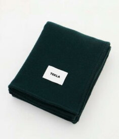 TEKLA ロゴパッチ ウール ブランケット 180cm x130cm Logo-patch wool blanket 180cm x 130cm #GREEN