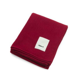 TEKLA ロゴ-パッチ ウール ブランケット 180cm x 130cm Logo-patch wool blanket 180cm x 130cm #PINK