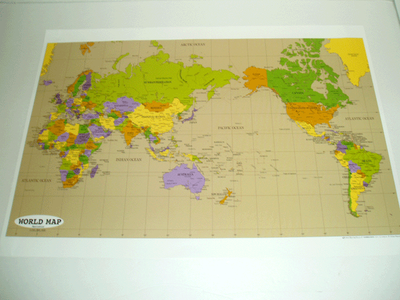 WORLD MAP<br>（英語版世界地図ポスター）<br> - 旅行・留学