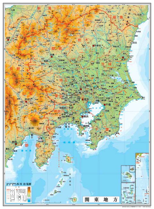楽天市場 小判 関東地方図ポスター グローバルプランニング