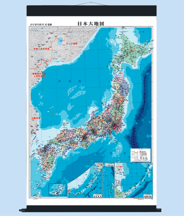日本郵船会社 100周年 地図 掛け軸