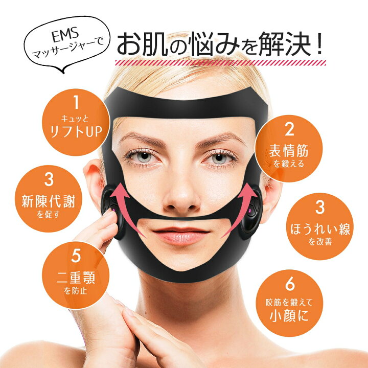 楽天市場】美顔器 マスク型美顔器 小顔マスク 美顔マスク 表情筋 小顔 