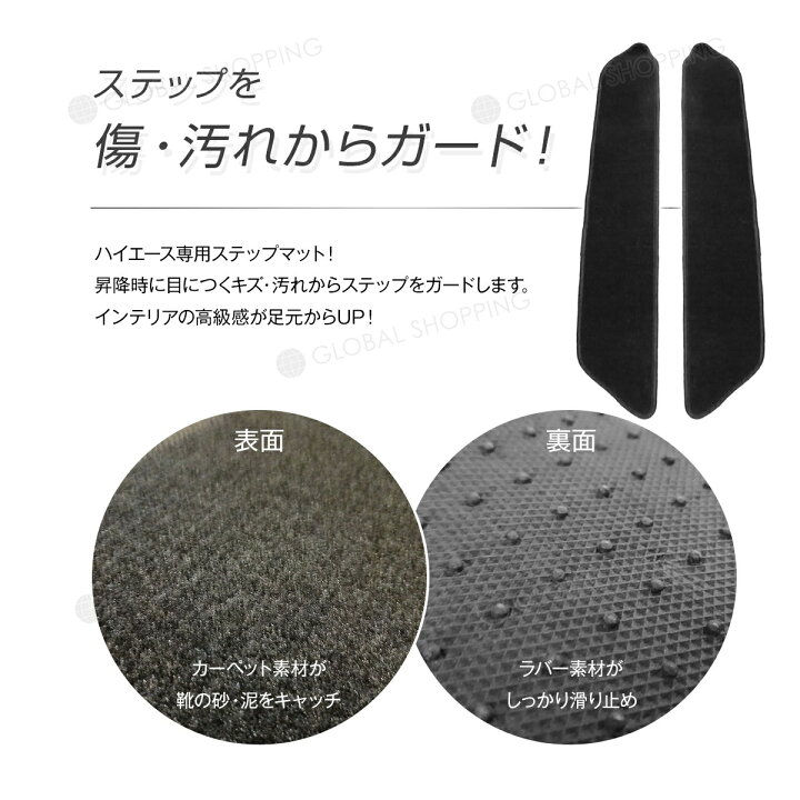楽天市場】保証付 200系 ハイエース レジアスエース サイドステップマット TRH200 KDH200 1型 2型 3型 4型 サイド エントランスマット フロアマット ステップ用 カーマット カーペット ステップマット ステップガード マット シート 保護 泥よけ 傷防止 HIACE Hi-ACE 2枚 ... 楽天市場】保証付 200系 ハイエース レジアスエース サイドステップマット TRH200 KDH200 1型 2型 3型 4型 サイド エントランスマット フロアマット ステップ用 カーマット カーペット ステップマット ステップガード マット シート 保護 泥よけ 傷防止 HIACE Hi-ACE 2枚 ...