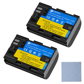 Globalsmart 新品 Canon EOS Ra カメラ互換 WLF バッテリー【2700mAh 7.2V】 【電池2個+清潔布】 互換対応機種カメラ 交換可能バッテリーバッテリー 充電池 高品質セル搭載【日本国内倉庫発送】【送料無料】 予備バッテリー