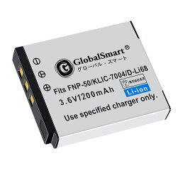 Globalsmart 新品 FUJIFILM NP-50A カメラ互換 WKH バッテリー【1200mAh 3.6V】 オリジナル充電器対応 互換対応機種カメラ 交換可能バッテリーバッテリー 充電池 高品質セル搭載【日本国内倉庫発送】【送料無料】 予備バッテリー