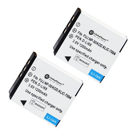 【2個セット】Globalsmart FUJIFILM FinePix F800EXR 対応 高性能互換 バッテリー【1200mAh 3.6V】NP-50 / NP-50A 対応 PSE認証 1年保証 リチャージャブルバッテリー リチウムイオンバッテリー デジタルカメラ デジカメ 充電池 予備バッテリー