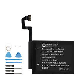 Globalsmart 新品 Apple Watch 6th gen A2327 互換 バッテリー【303.8mAh 3.85V】対応用 1年保証 高品質 交換 互換高性能 電池パック