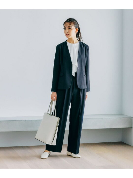 楽天市場】【SALE／50%OFF】ウツクシルエットノーカラージャケット 