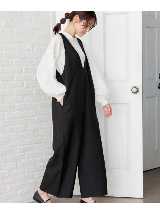 楽天市場】【SALE／30%OFF】お手入れらくらく深Vネックサロペ/975891 