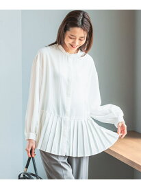 【SALE／30%OFF】さらさら防シワ裾プリーツ/987175 GLOBAL WORK グローバルワーク トップス シャツ・ブラウス ホワイト グレー ブラック【RBA_E】[Rakuten Fashion]