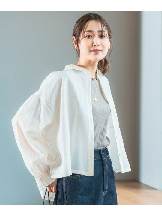 楽天市場】【SALE／20%OFF】シアークロップドシャツ長袖/987181 GLOBAL 