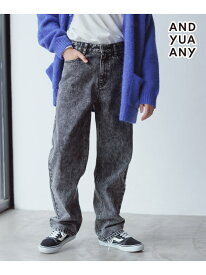 大人見えデニムパンツ/AND YUA ANY/976504 GLOBAL WORK グローバルワーク パンツ ジーンズ・デニムパンツ ブラック ブルー[Rakuten Fashion]