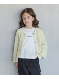 【SALE／50%OFF】洗えるラメニットクルーカーデ/キッズ/976067 GLOBAL WORK グローバルワーク トップス カーディガン イエロー ブルー【RBA_E】[Rakuten Fashion]