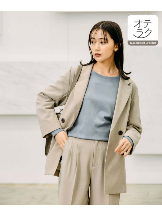 楽天市場】【SALE／40%OFF】お手入れラクラクセットアップ/Wジャケット 