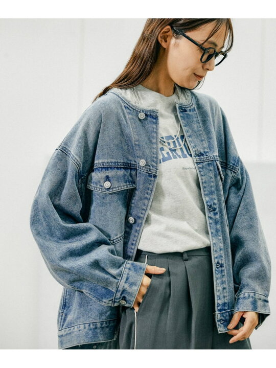 楽天市場】【SALE／70%OFF】軽やかGOODデニムノーカラージャケット 