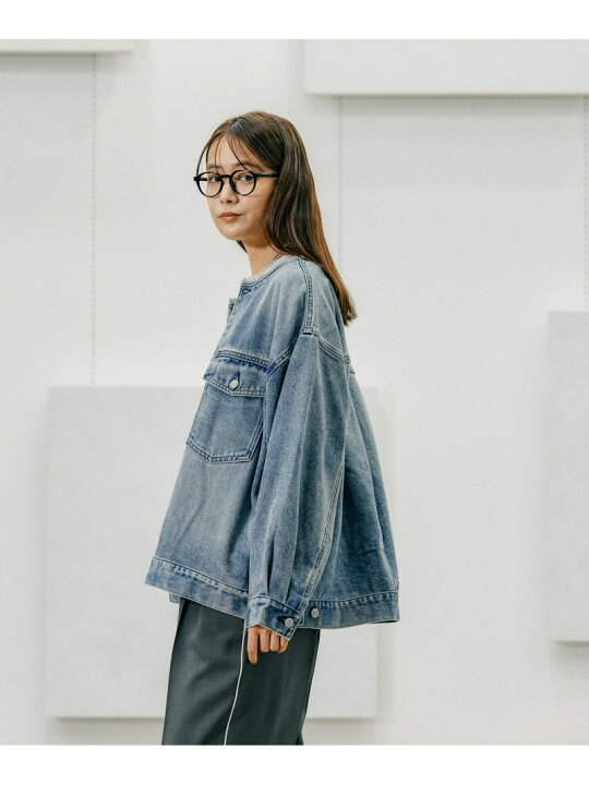 楽天市場】【SALE／70%OFF】軽やかGOODデニムノーカラージャケット 