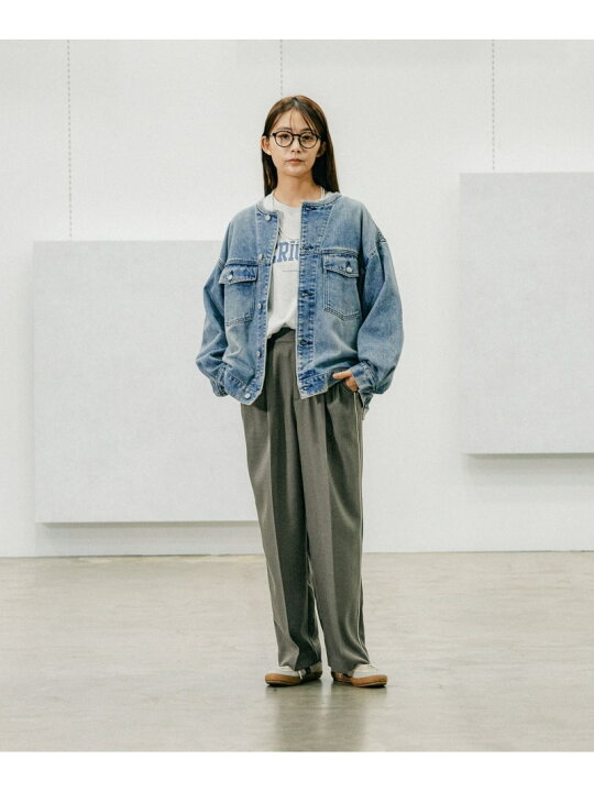 楽天市場】【SALE／70%OFF】軽やかGOODデニムノーカラージャケット 