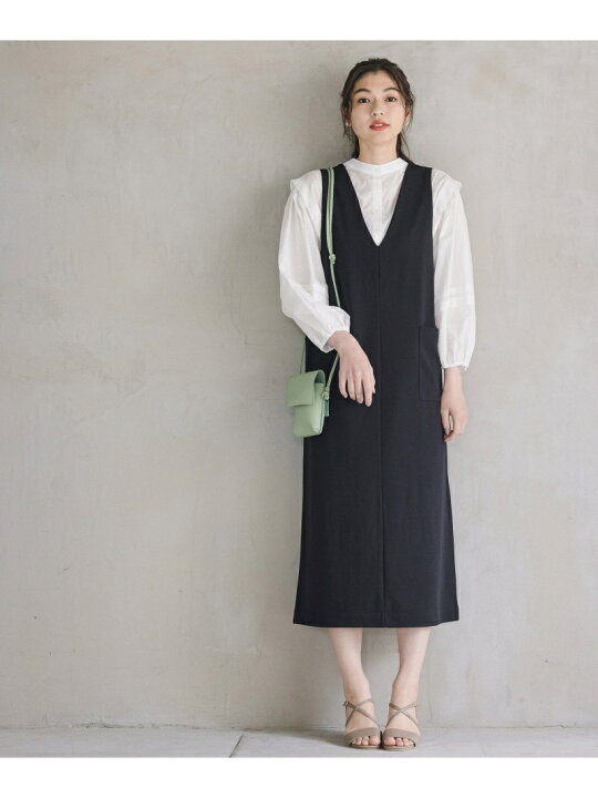 楽天市場】【SALE／50%OFF】(W)ストレッチVネックジャンスカ GLOBAL 