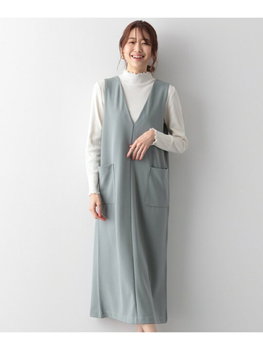 楽天市場】【SALE／50%OFF】(W)ストレッチVネックジャンスカ GLOBAL 