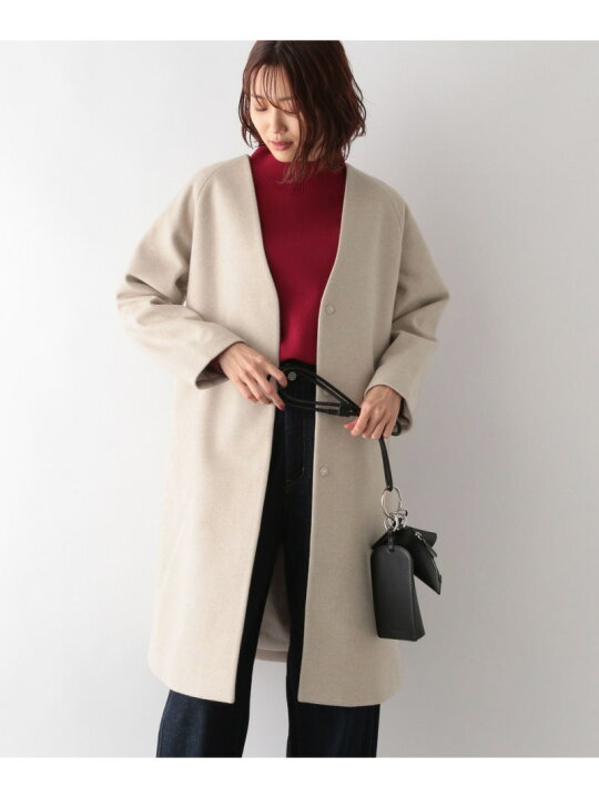 楽天市場】【SALE／60%OFF】軽やかストレッチノーカラーコート GLOBAL 