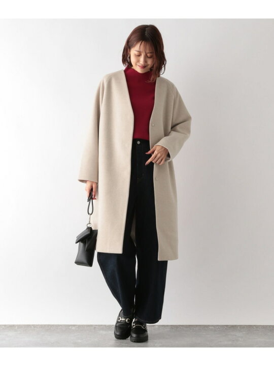 楽天市場】【SALE／60%OFF】軽やかストレッチノーカラーコート GLOBAL 