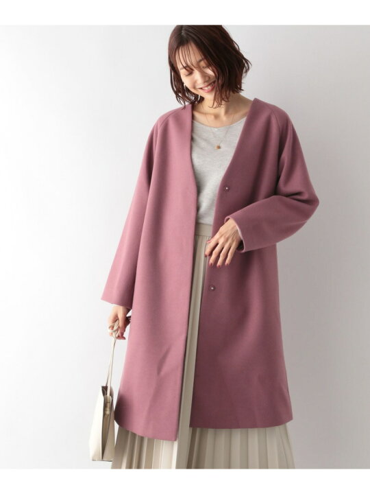 楽天市場】【SALE／60%OFF】軽やかストレッチノーカラーコート GLOBAL 