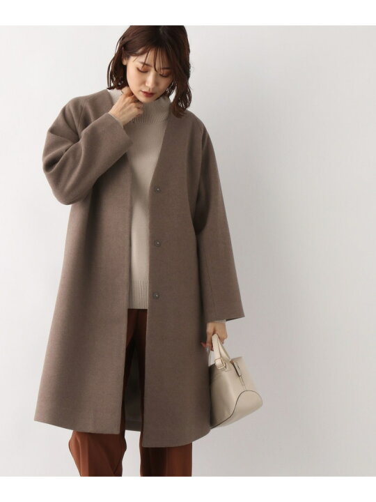 楽天市場】【SALE／60%OFF】軽やかストレッチノーカラーコート GLOBAL 