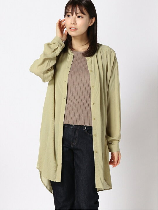 楽天市場 Sale 35 Off W ヨウリュウバンドカラーシャツ Global Work グローバルワーク シャツ ブラウス 長袖シャツ ベージュ イエロー グリーン ブルー Rba E Rakuten Fashion Global Work グローバルワーク