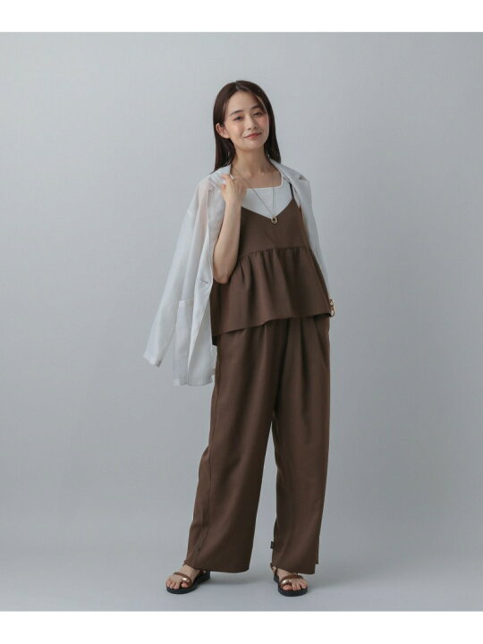 楽天市場】【SALE／50%OFF】MATINEE LINE/リネンライクフリルサロペ 