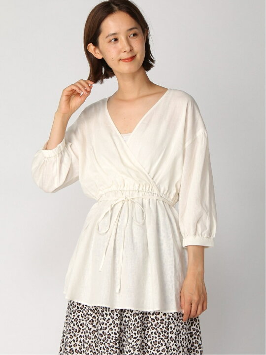 楽天市場 Rakuten Fashion Sale 45 Off W フレンチリネンコンラップブラウス Global Work グローバルワーク シャツ ブラウス 七分袖シャツ ホワイト オレンジ グリーン ベージュ Rba E Global Work グローバルワーク