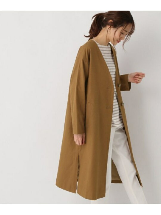 楽天市場】【SALE／50%OFF】(W)リネンコンVノーカラーコート GLOBAL 