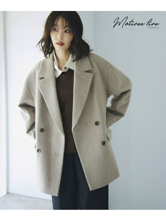 楽天市場】【SALE／40%OFF】MATINEE LINE/ウールWジャケットコート 