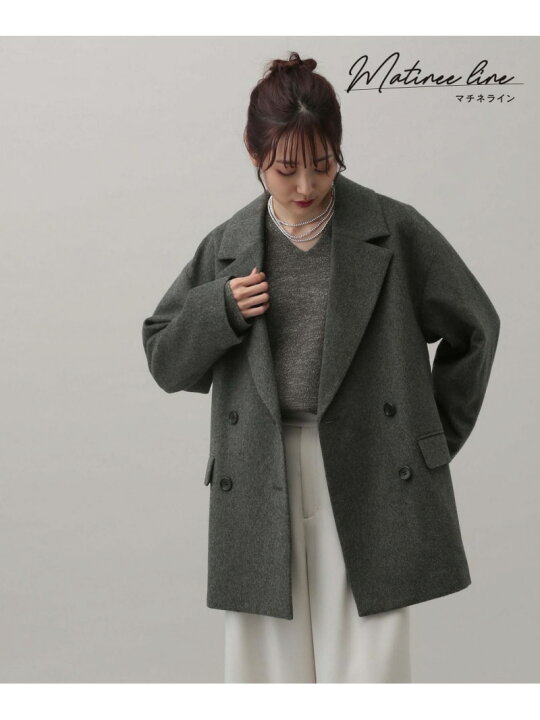 楽天市場】【SALE／40%OFF】MATINEE LINE/ウールWジャケットコート 