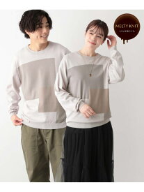 【SALE／50%OFF】メルティライトニット/切り替え/147160 GLOBAL WORK グローバルワーク トップス ニット グレー ホワイト グリーン【RBA_E】[Rakuten Fashion]