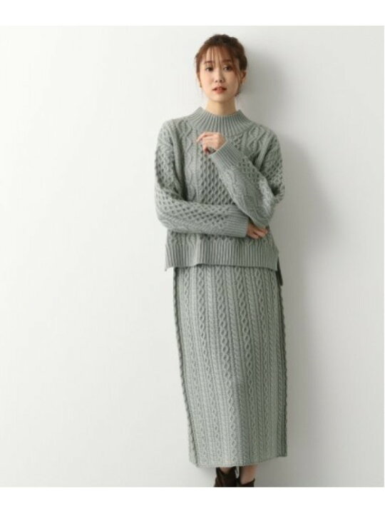 楽天市場 Rakuten Fashion W ケーブルニットsk Setup Global Work グローバルワーク ニット アンサンブル グリーン ベージュ ブラウン 送料無料 Global Work グローバルワーク