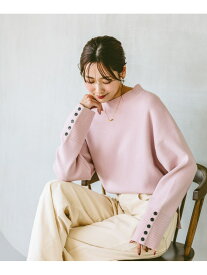 【SALE／40%OFF】メルティ袖ボタンスタンドプルオーバー/139318 GLOBAL WORK グローバルワーク トップス ニット レッド グリーン シルバー ブラック ホワイト イエロー ピンク【RBA_E】[Rakuten Fashion]