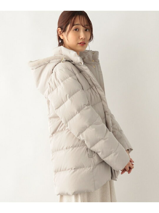 今期 GLOBAL WORK ウツクシルエット撥水ダウンコート M グレージュ