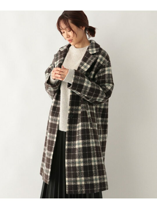 楽天市場】【SALE／50%OFF】ウールライクチェックテーラーコート 