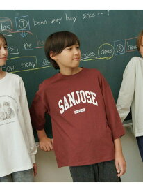 【SALE／20%OFF】ヘビロッTEE/プリント7分袖/キッズ/579695 GLOBAL WORK グローバルワーク トップス カットソー・Tシャツ ワインレッド グレー ホワイト【RBA_E】[Rakuten Fashion]