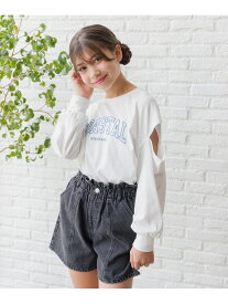 【SALE／50%OFF】ヘビロッTEE/肩あき長袖/キッズ/115746 GLOBAL WORK グローバルワーク トップス カットソー・Tシャツ ブラック ホワイト グレー【RBA_E】[Rakuten Fashion]