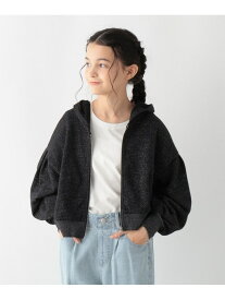 イージーDRYラメパーカー/キッズ/139197 GLOBAL WORK グローバルワーク トップス パーカー・フーディー ブラック グレー[Rakuten Fashion]