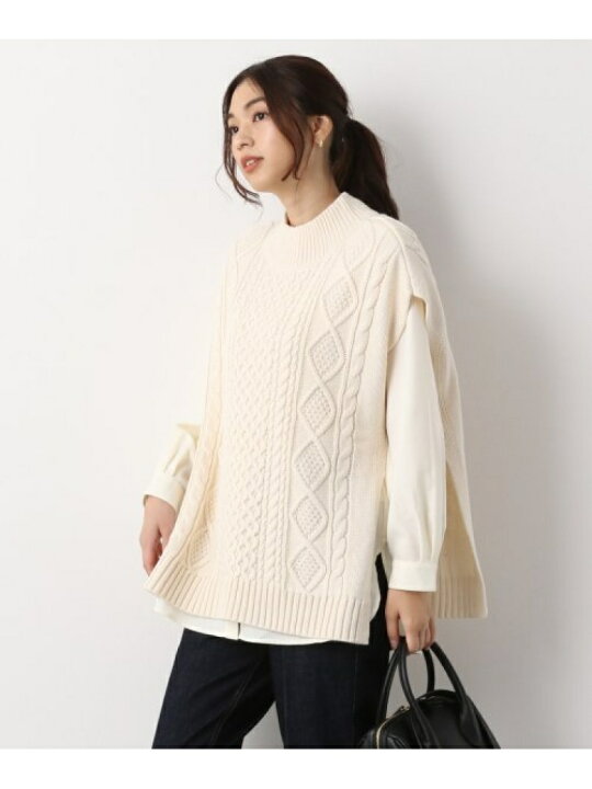 楽天市場 Rakuten Fashion W ケーブルニットベスト Global Work グローバルワーク ニット ノースリーブニット ベスト ホワイト ブラック ブラウン Global Work グローバルワーク