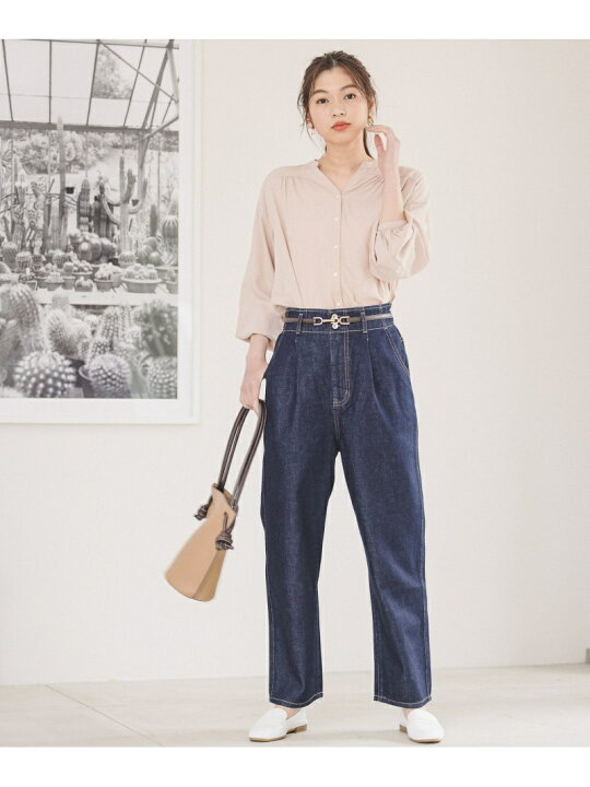 楽天市場】【SALE／70%OFF】(W)ハイウエストタックデニムPT GLOBAL 