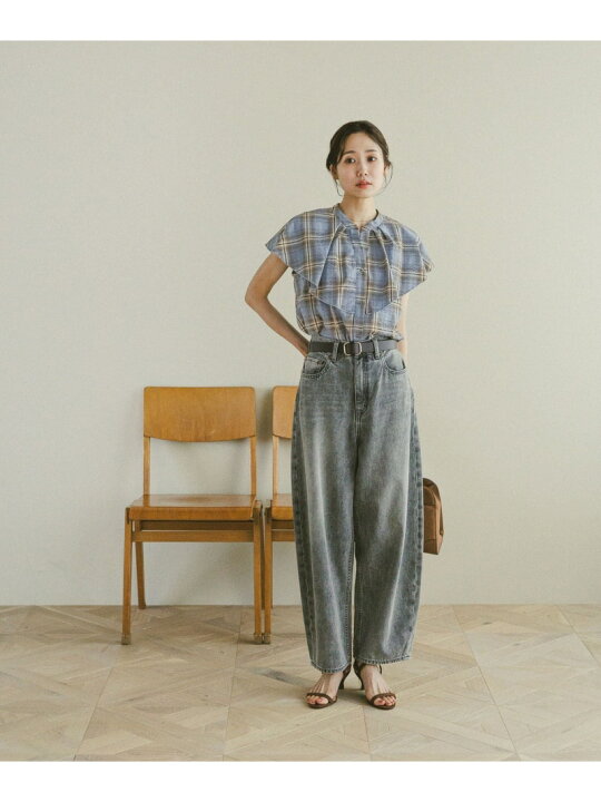 楽天市場】【SALE／55%OFF】チェックフリルブラウスノースリーブ 