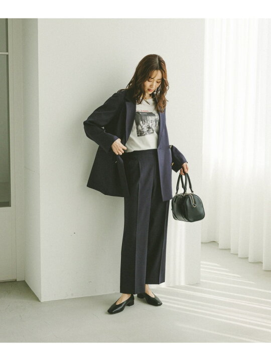 新品✨美品✨お手入れラクラクセットアップ/ダブルジャケット/ワイド 