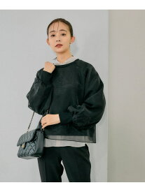 【SALE／76%OFF】裏毛シフォンドッキングプルオーバー/147632 GLOBAL WORK グローバルワーク トップス スウェット・トレーナー グリーン グレー ブラック ホワイト【RBA_E】[Rakuten Fashion]