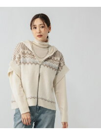 ノルディック半袖ZIPパーカー/1063249 GLOBAL WORK グローバルワーク トップス ニット グレー ホワイト【送料無料】[Rakuten Fashion]