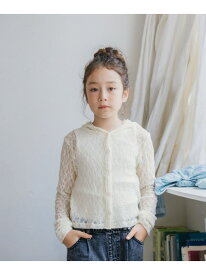 総レースフーディ/キッズ/1045634 GLOBAL WORK グローバルワーク トップス スウェット・トレーナー ホワイト[Rakuten Fashion]